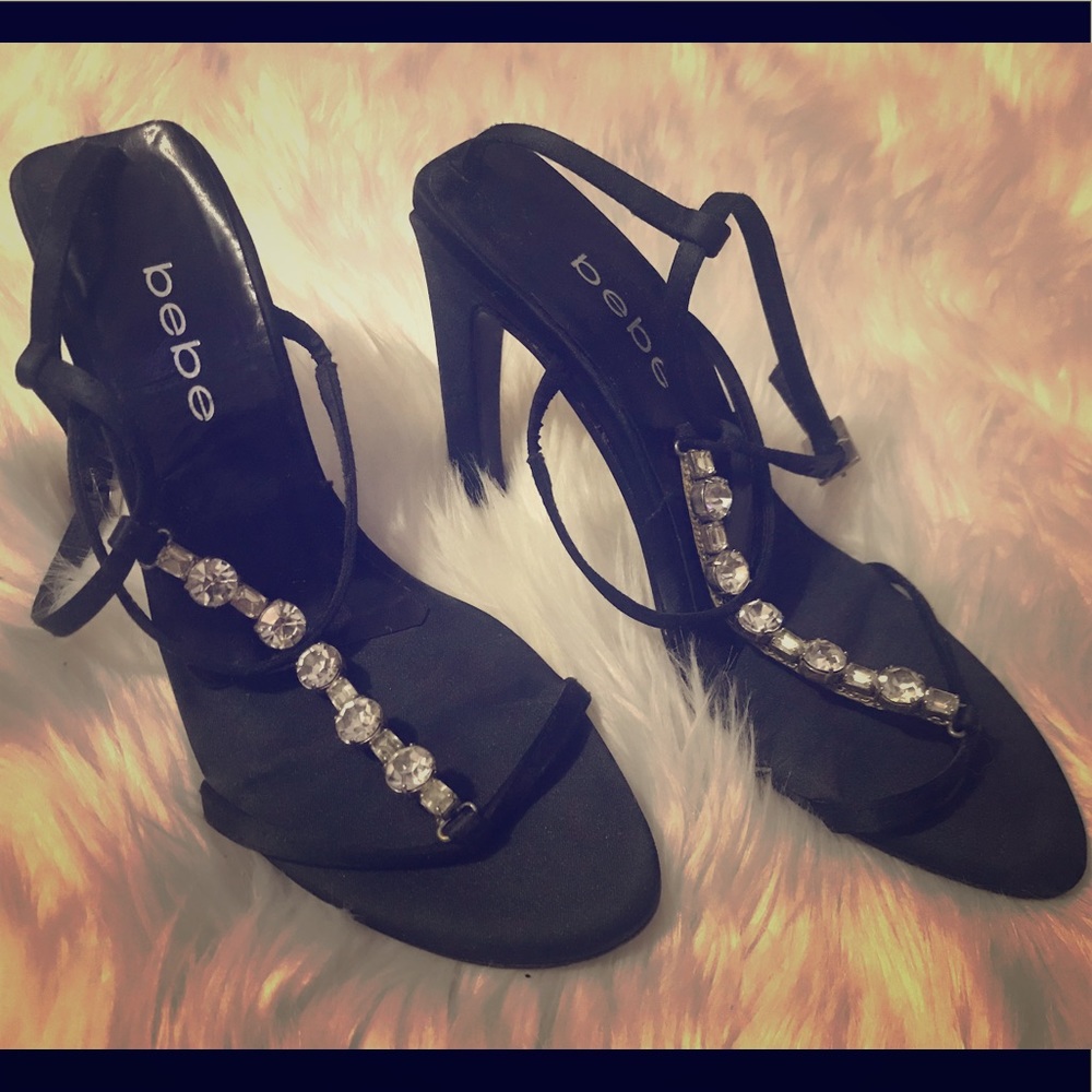 bebe jem strappy heels. Size 7